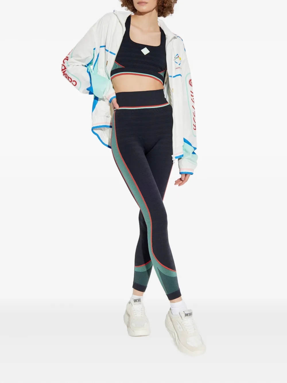 Casablanca panelled leggings side view
